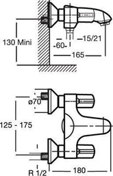 خلاط بانيو بالمقابض كينورا كروم أيديال ستاندرد